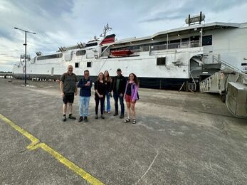 The MWT cohort before setting off on the Manannan ferry