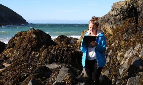 Libby doing Invasive Species Survey