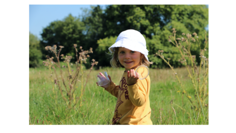 Girl with bug pot