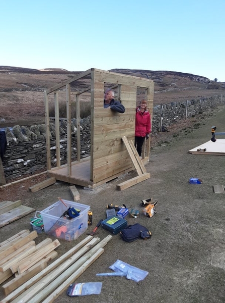 Mollie and Paul at the Hide  on the Calf