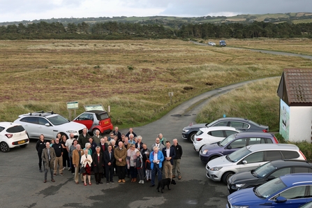 A group of peel stood outside the Ayres Nature Discovery Centre