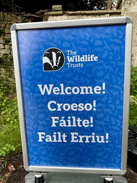 BWG welcome sign including Manx Gaelic translation