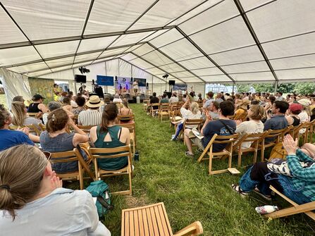 Big Wild Gathering Main Stage in the marquee