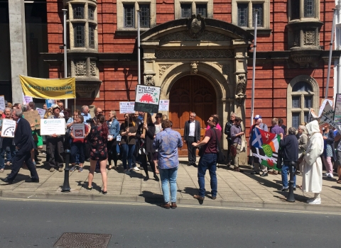 Climate change protest