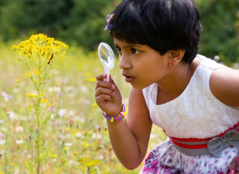 girl in meadow